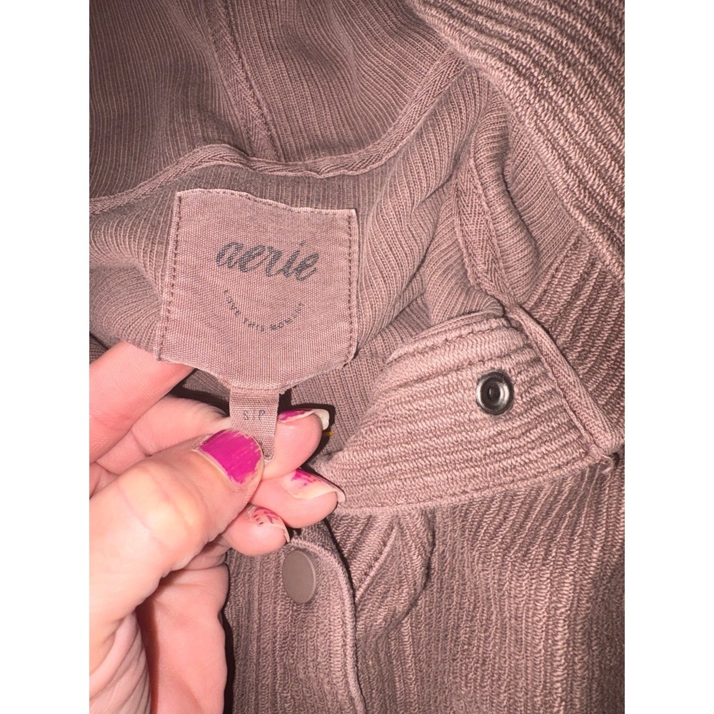 Aerie oversized Henley brown button sweater S - Picture 3 of 3